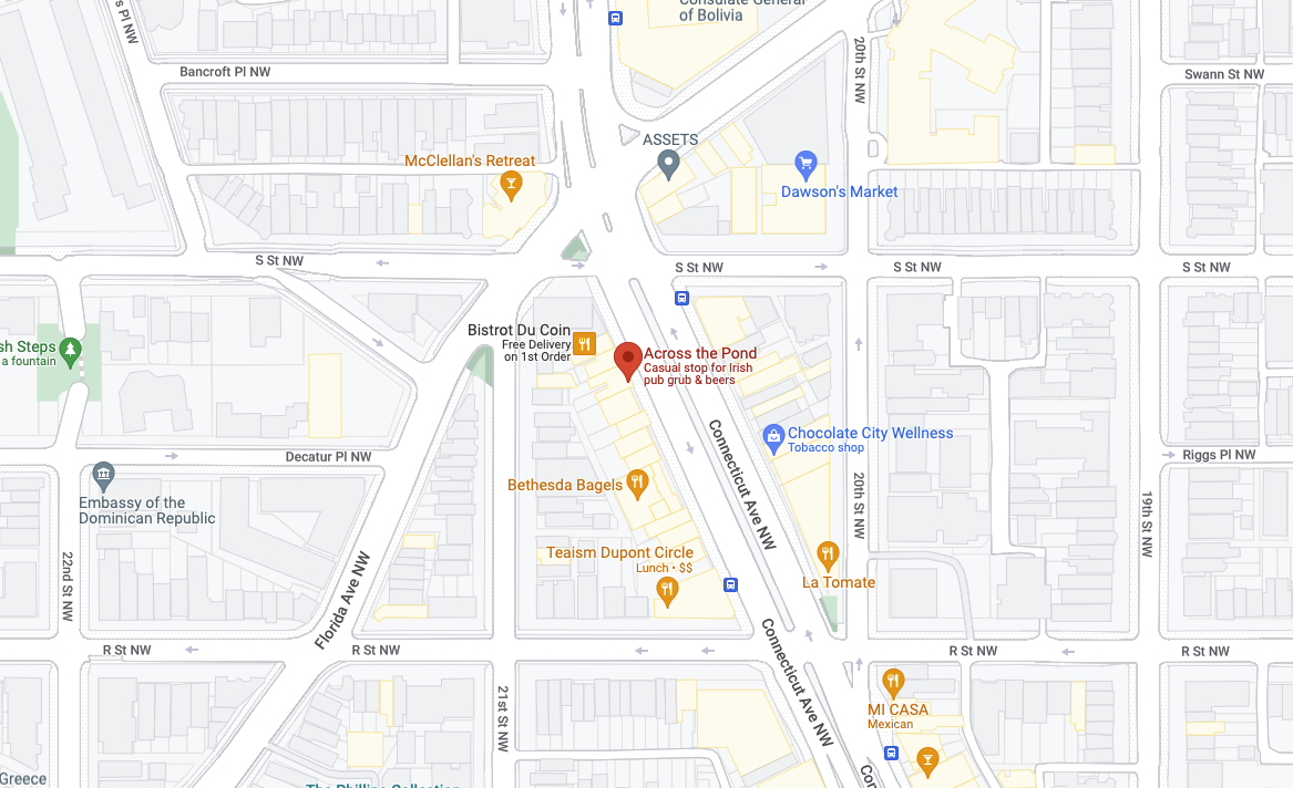 Accross The Pond Location